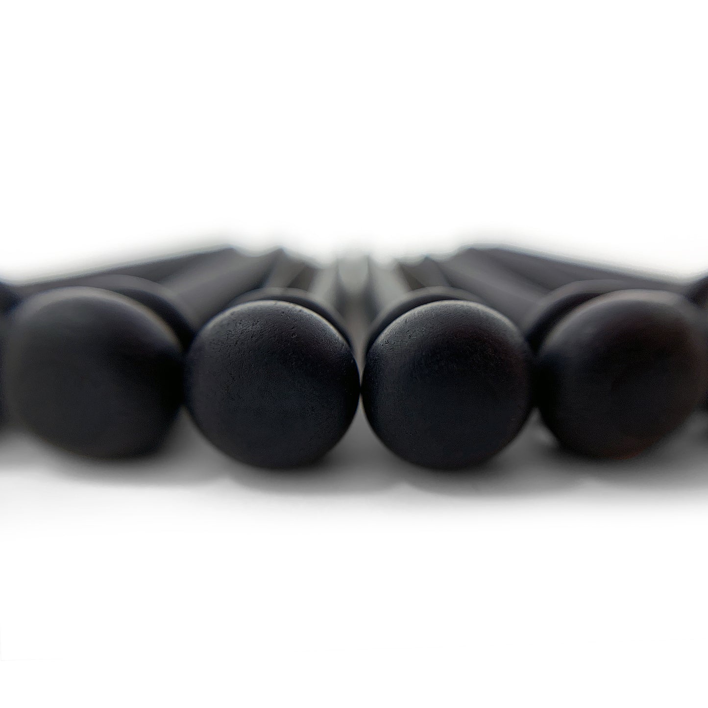 Slotted Pure Ebony Bridge Pins with Black Top