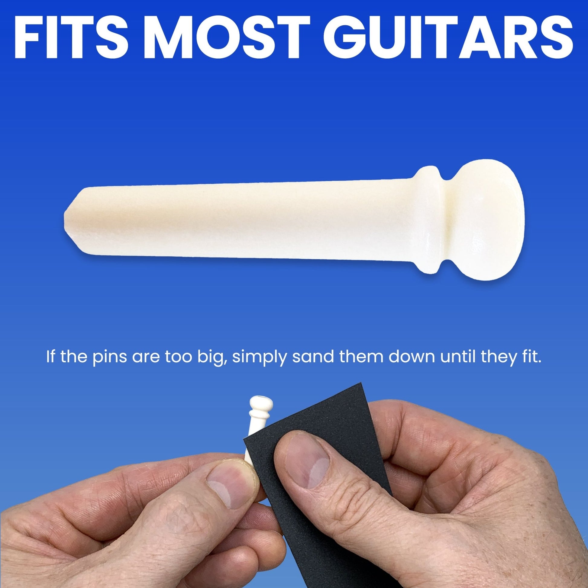 Unslotted Pure Bone Bridge Pins with Abalone Dot for 6 & 12 String Acoustic Guitar