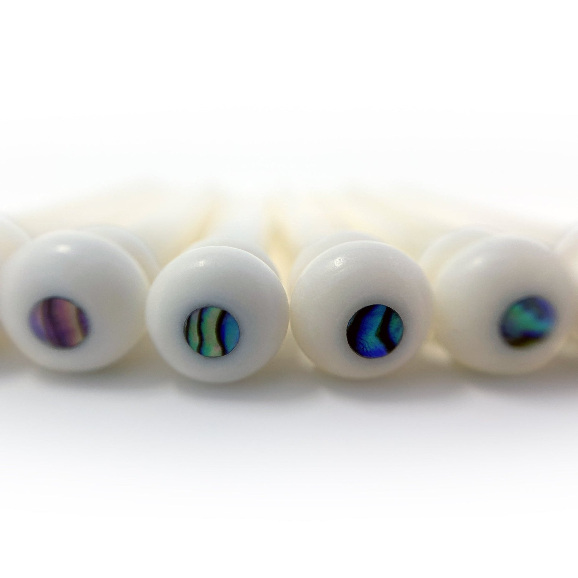 Unslotted Pure Bone Bridge Pins with Abalone Dot for 6 & 12 String Acoustic Guitar