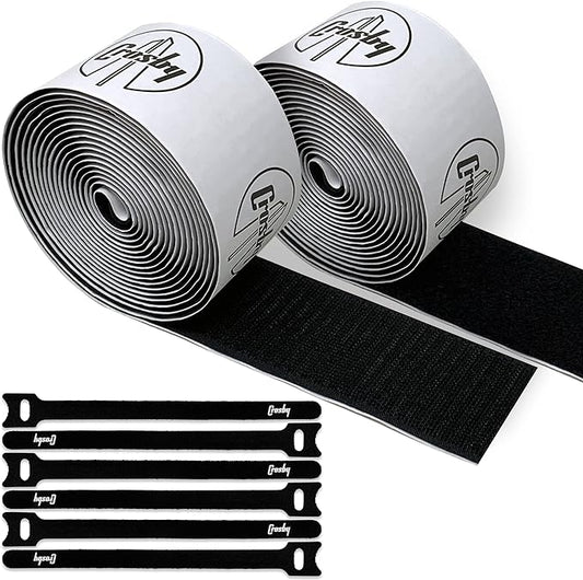 The Pedalboard Grip Kit | 10 ft Velcro Tape + 6 Cable Ties for Guitar Pedal Mounting Systems