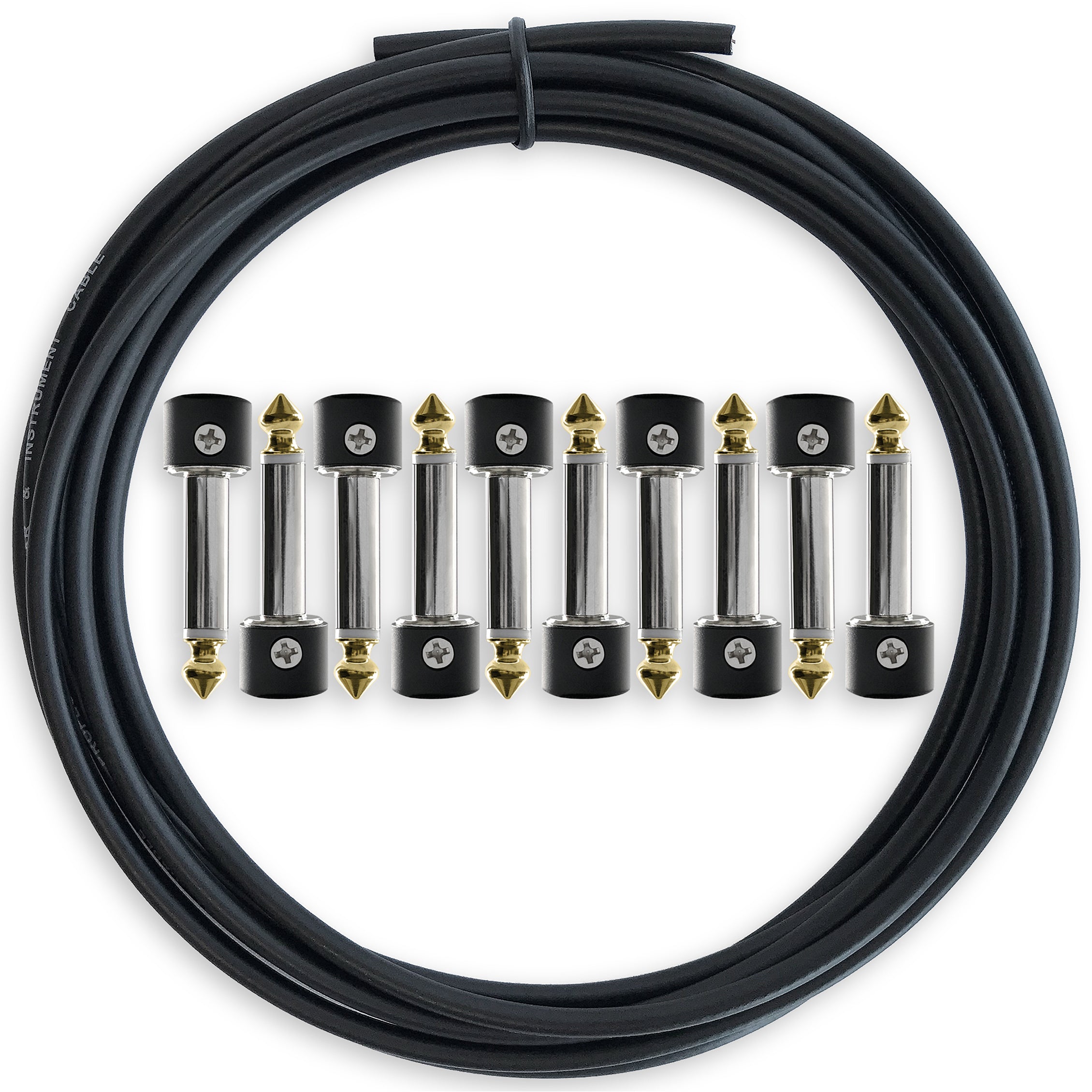 Crosby Solderless Pedalboard Cable Kit - Customize 5 Patch Cables