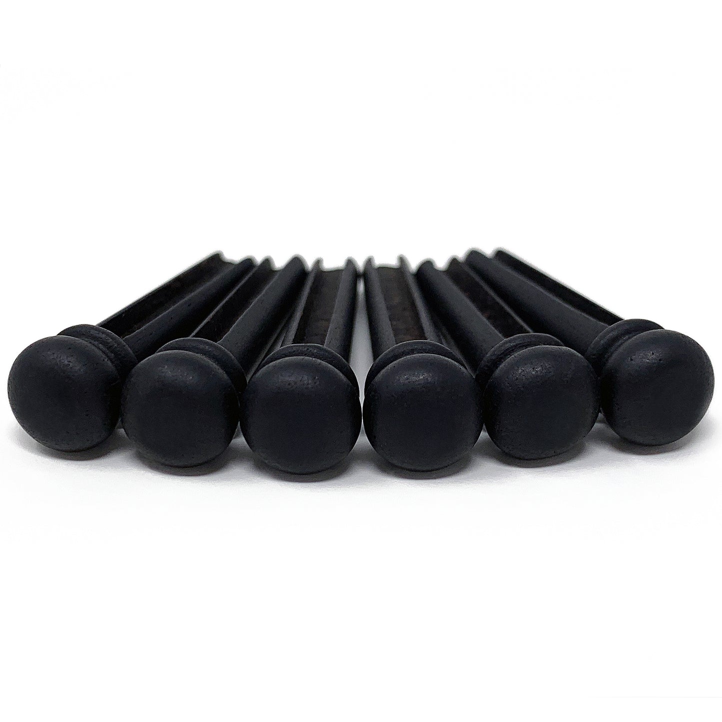 Slotted Pure Ebony Bridge Pins with Black Top