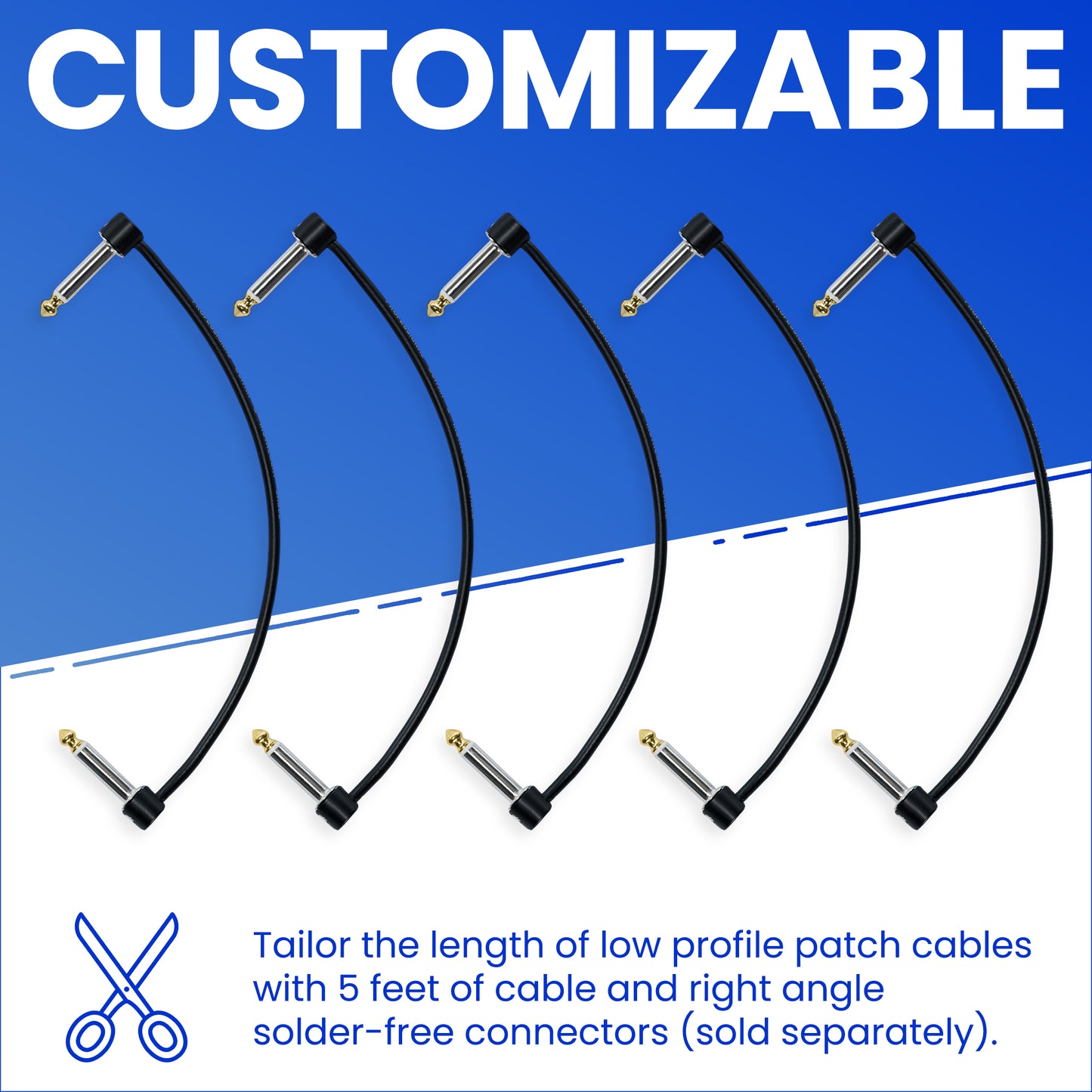 The Solderless Pedalboard Cable Kit - 5 Foot Cable Coil