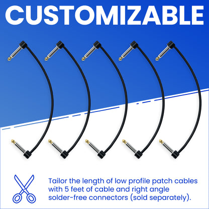 The Solderless Pedalboard Cable Kit - 5 Foot Cable Coil