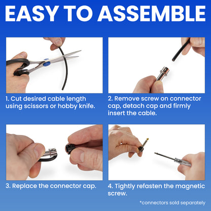 The Solderless Pedalboard Cable Kit - 5 Foot Cable Coil