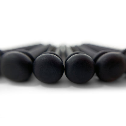 Slotted Pure Ebony Bridge Pins with Black Top