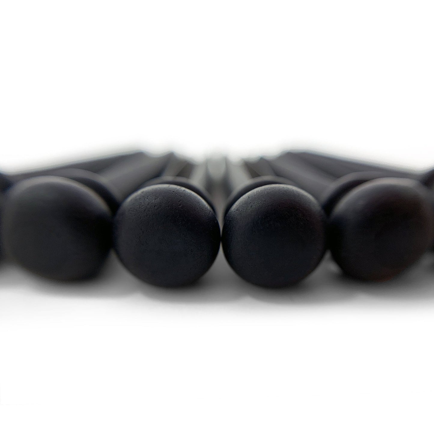 Slotted Pure Ebony Bridge Pins with Black Top for 6 & 12 String Acoustic Guitar