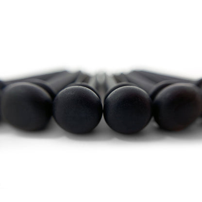 Slotted Pure Ebony Bridge Pins with Black Top for 6 & 12 String Acoustic Guitar