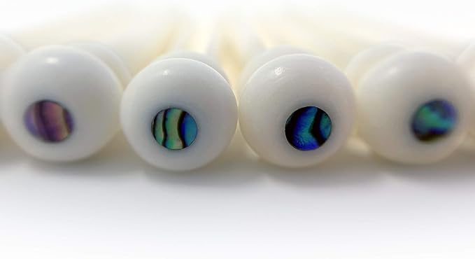 Pure Bone Bridge Pins - Abalone Dot