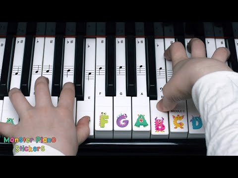 How to apply Monster Piano Stickers